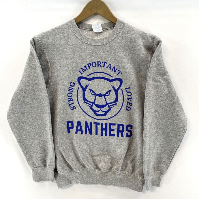 Port Co Women's Crewneck Sweatshirt Panthers Sports Gray Size Youth L Adult XS