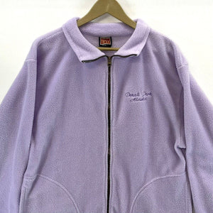 Tipsy Women's Fleece Zip Jacket Alaska Denali Park Vtg Made USA Purple Size L