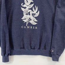 Champion Eco Women's Camber Sweatshirt Plant Leaf Graphic Cozy Soft Blue Size M