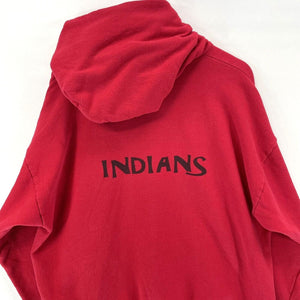 Hanes Men's Hoodie Sweater Ramay Pride Runs Deep Indians Sports Red Size XL