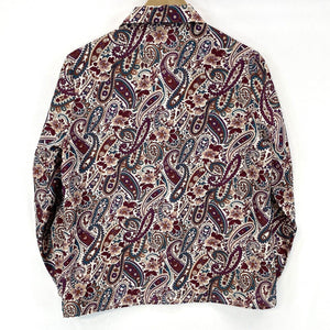 Ladies Floral Paisley Shirt Purple S