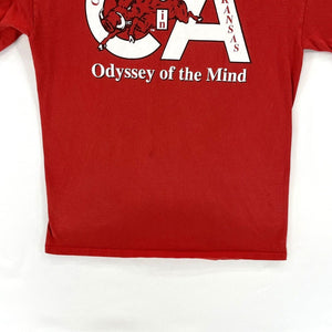 Gildan Men's T Shirt Odyssey Of Mind Creativity Arkansas Razorback Red Size M