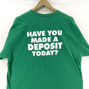 Gildan Men's Graphic T Shirt Cha Ching Deposit Money Souvenir Green Size 2XL