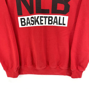 Gildan Men's Fleece Sweatshirt NLB Basketball Swiss Sports Red Size S