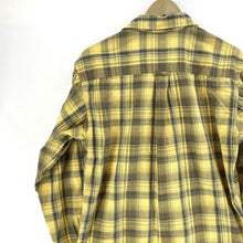 Red Head Men's Plaid Button Up Shirt Lightweight Workwear Yellow Blue Size S