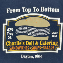 Gildan Men's Sweatshirt Charlie's Deli Sandwich Dayton OH Souvenir Blue Size XL