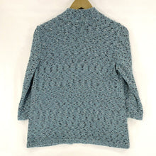 Trendy Blue Cardigan Sweater Soft Knit S"