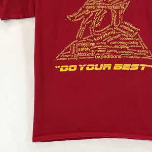 Gildan Men's T Shirt Do Your Best Arrow Life Boy Scout Red Size Youth L Adult S