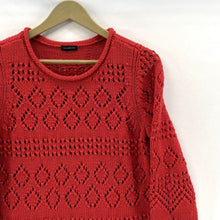 Talbots Women's Cozy Sweater Chunky Knit Sheer Tunic Red Size M