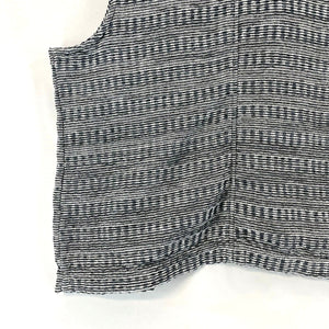 Heather Blue White Open Knit Vest XL