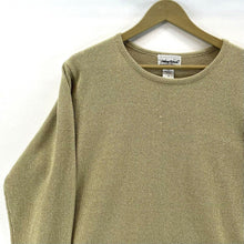 Anthony Richards Women's Knit Sweater Holiday Shiny Gold Beige Size 1X