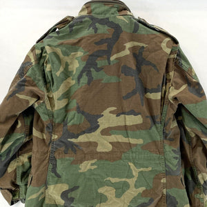 US Military Men's Camo Jacket Field Coat 1999 Vtg Razorback Patch Size S Short