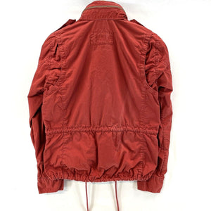 Eddie Bauer Women's Light Jacket Cinch Waist Packable Hood Outdoor Red Size M