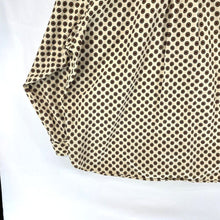 Liz Claiborne Women's Blouse Light Button Up Sunflower Polka Dot Beige Size 20