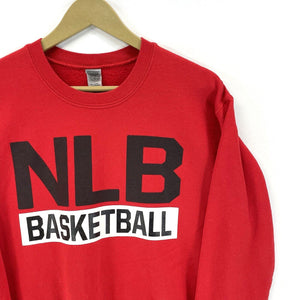 Gildan Men's Fleece Sweatshirt NLB Basketball Swiss Sports Red Size S