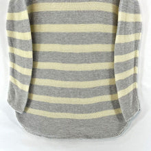 J Jill Women's Knit Sweater Dress Long Tunic Cozy Striped Gray Yellow Size XS