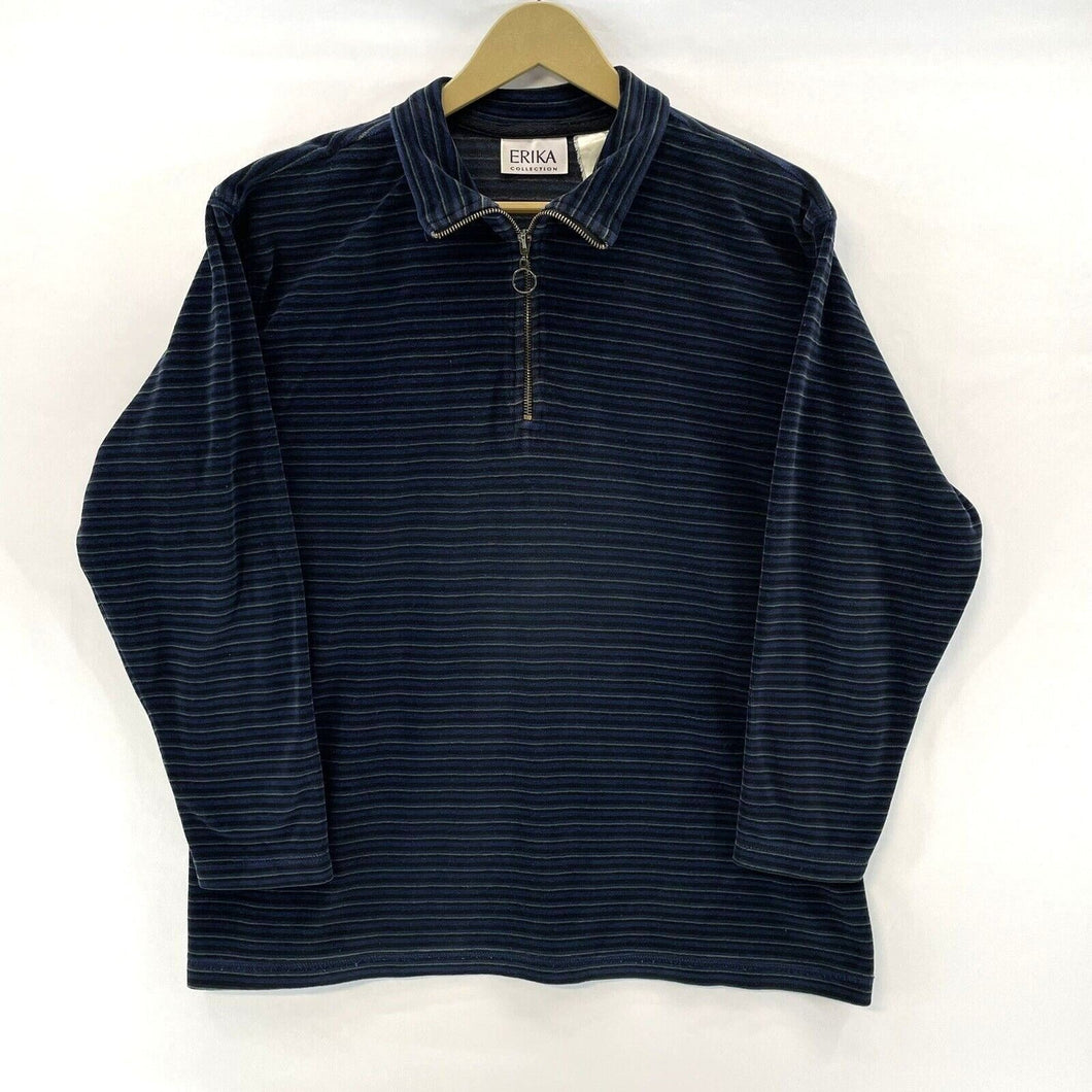 Erika 90s Striped Sweater Blue L