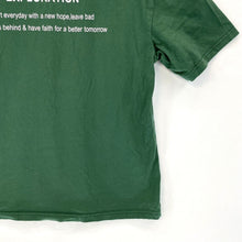 Men's Soft Graphic T Shirt Exploration Hopeful Quote Outdoor Green Size M