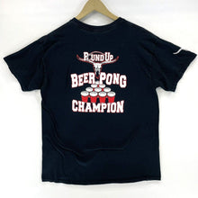 Gildan Men's T Shirt Round Up Beer Pong Champion Black Size L