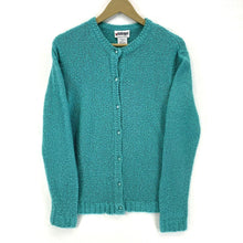 National Women's Knit Sweater Cozy Button Cardigan Teal Blue Size L