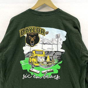 Baylor University Men's T Shirt Bears Football Tailgate Texas Green Size L