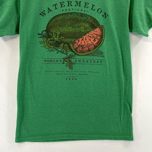 Jerzees Men's T Shirt Cave City Watermelon Fest Arkansas Souvenir Green Size M