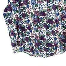 Retro Floral Pattern Pink Green Top M